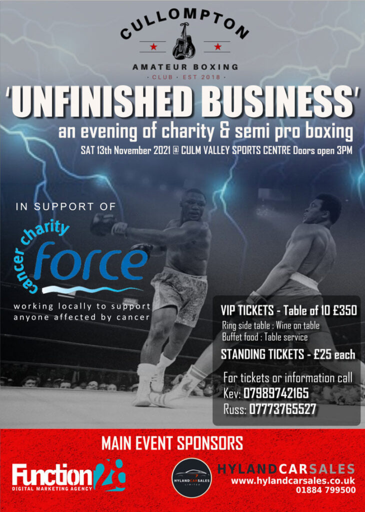 Unfinished Business – Charity Boxing Events